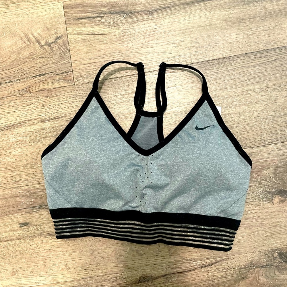 Grey Nike sports bra, size medium